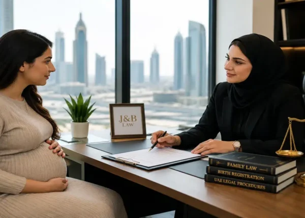 Legal consultation for unmarried pregnancy, birth registration, and newborn documentation in the UAE